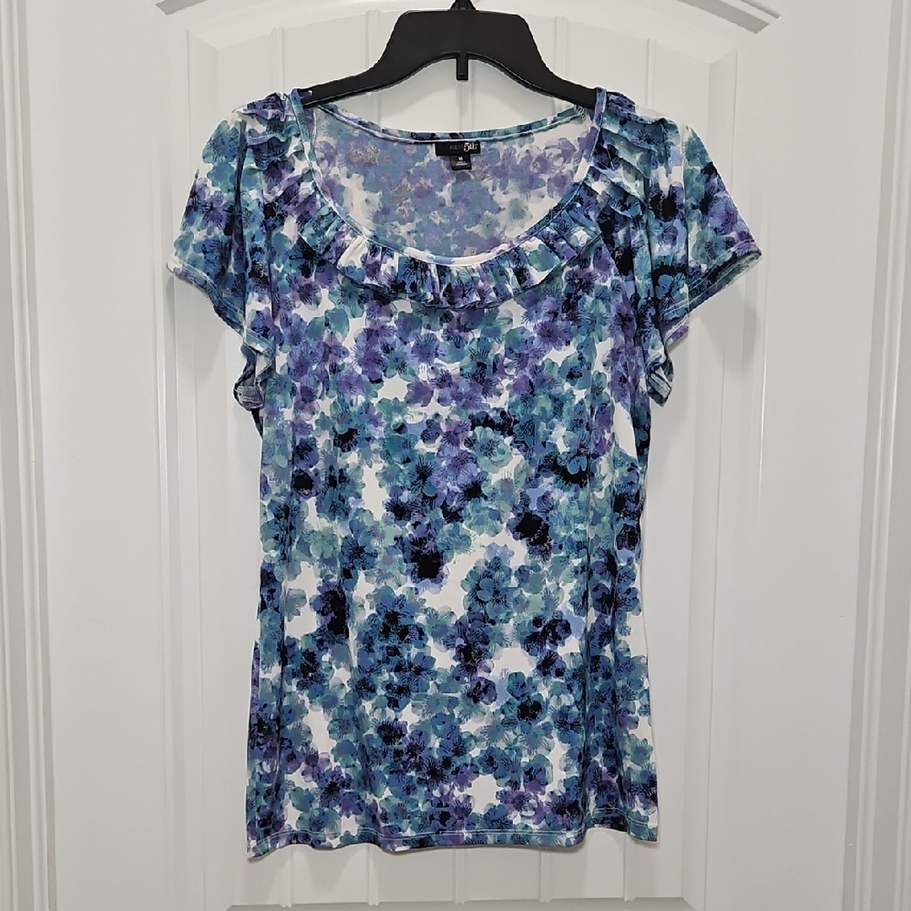 East 5th Floral Short Sleeve Top